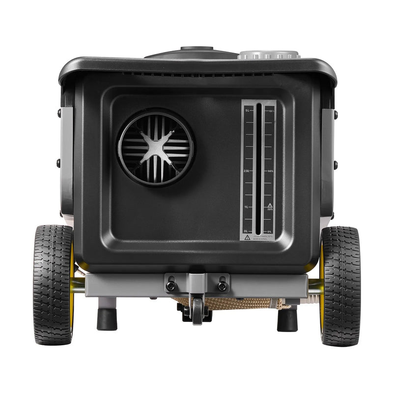 VEVOR portatīvais dīzeļsildītājs 8 kW, DC 12V ar Bluetooth lietotni, tālvadības pulti un LCD ekrānu, integrētā konstrukcija ar ratiņu dizainu un 5 L degvielas tvertni kravas auto, furgoniem, kemperiem un treileriem