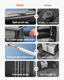 VEVOR portatīvais dīzeļsildītājs 8 kW, DC 12V ar Bluetooth lietotni, tālvadības pulti un LCD ekrānu, integrētā konstrukcija ar ratiņu dizainu un 5 L degvielas tvertni kravas auto, furgoniem, kemperiem un treileriem