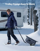 VEVOR portatīvais dīzeļsildītājs 8 kW, DC 12V ar Bluetooth lietotni, tālvadības pulti un LCD ekrānu, integrētā konstrukcija ar ratiņu dizainu un 5 L degvielas tvertni kravas auto, furgoniem, kemperiem un treileriem