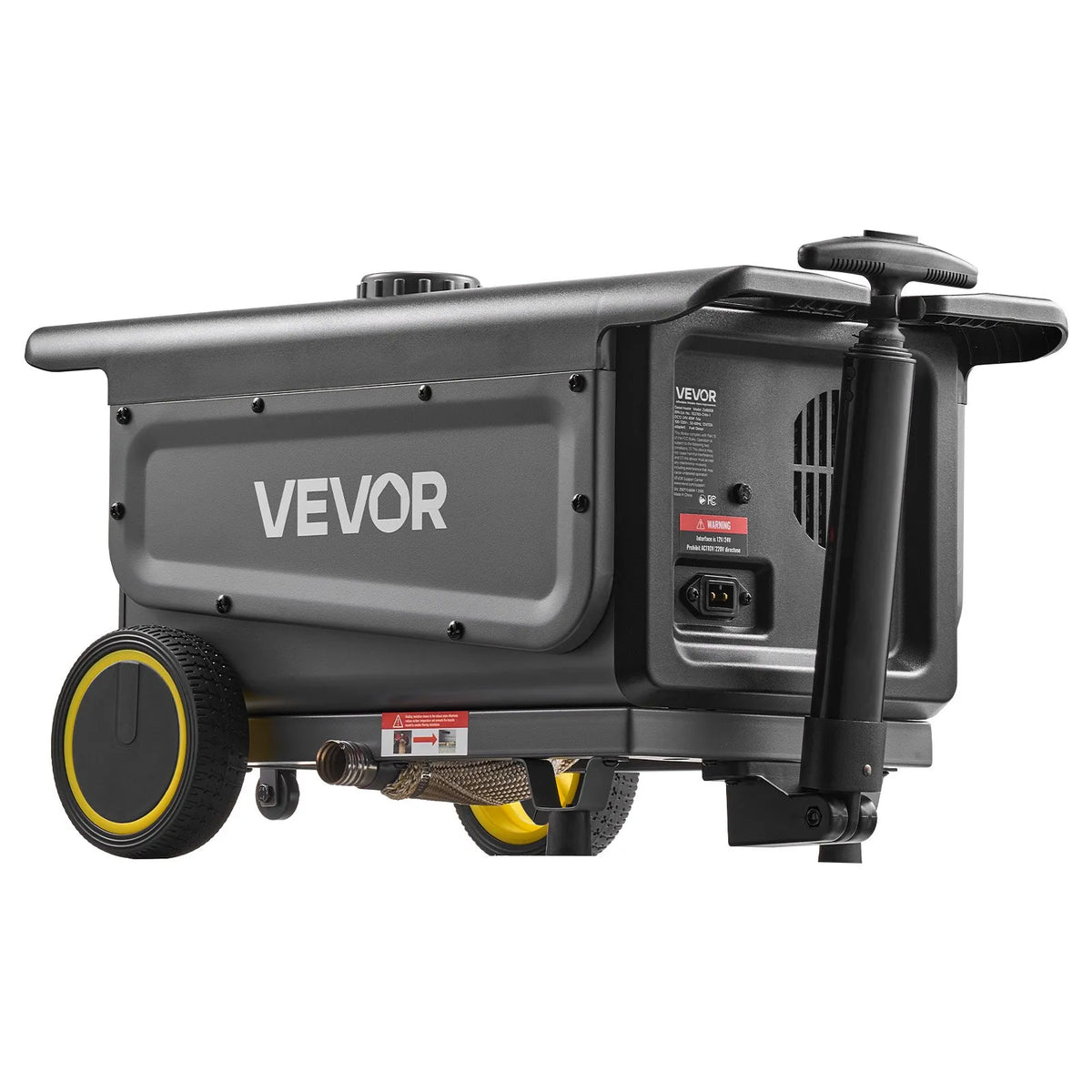 VEVOR portatīvais dīzeļsildītājs 8 kW, DC 12V ar Bluetooth lietotni, tālvadības pulti un LCD ekrānu, integrētā konstrukcija ar ratiņu dizainu un 5 L degvielas tvertni kravas auto, furgoniem, kemperiem un treileriem