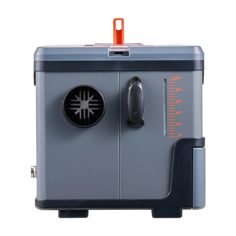 Dīzeļsildītājs 8 kW, 220V un 12/24 V, pārnēsājams viss vienā gaisa sildītājs ar Bluetooth vadību, tālvadības pulti, LCD ekrānu un 5 l degvielas tvertni, piemērots kravas automašīnām, furgoniem, kemperiem un garāžām