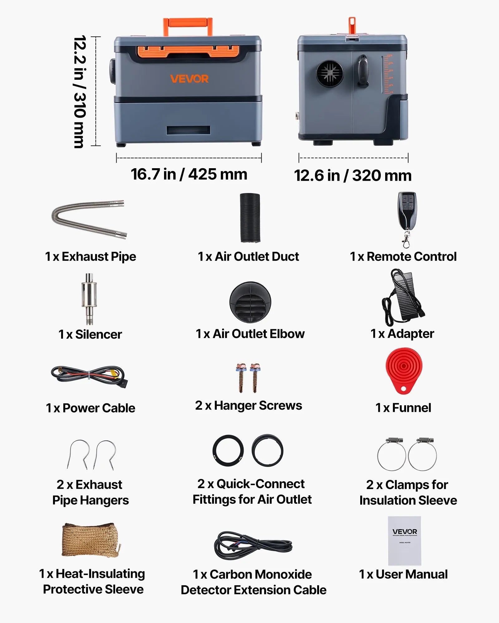 Diislikütteseade 8 kW, 220V ja 12/24 V, kaasaskantav kõik-ühes õhukütteseade Bluetooth-juhtimispuldiga, kaugjuhtimispuldiga, LCD-ekraaniga ja 5 l kütusepaagiga, sobib veoautodele, kaubikutele, matkaautodele ja garaažidele.