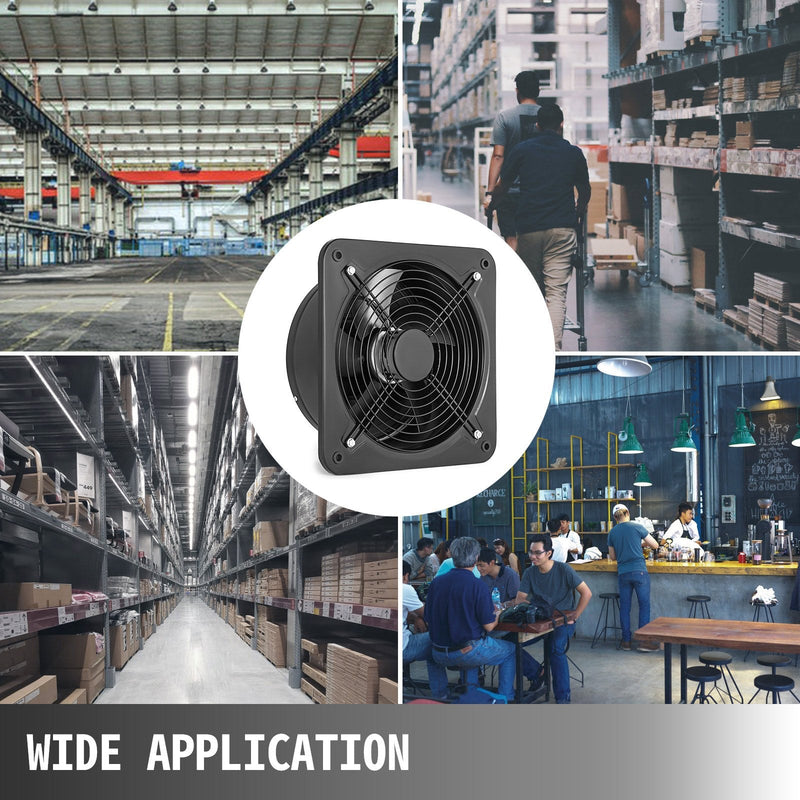 VEVOR 12 collu industriālais ventilācijas izplūdes ventilators ar metāla asiālo dizainu (300MM/12 collas)