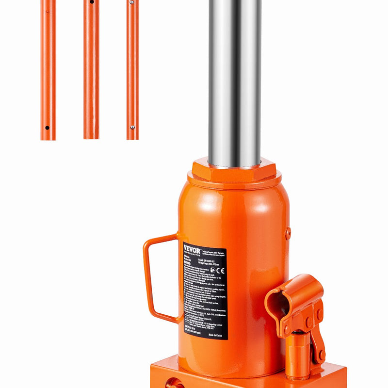 VEVOR Hidrauliskais pudeles domkrats 30 tonnas Manuāls augstais pacēlums automobiļu remonta darbnīcām