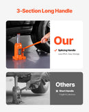 VEVOR Hidrauliskais pudeles domkrats 30 tonnas Manuāls augstais pacēlums automobiļu remonta darbnīcām