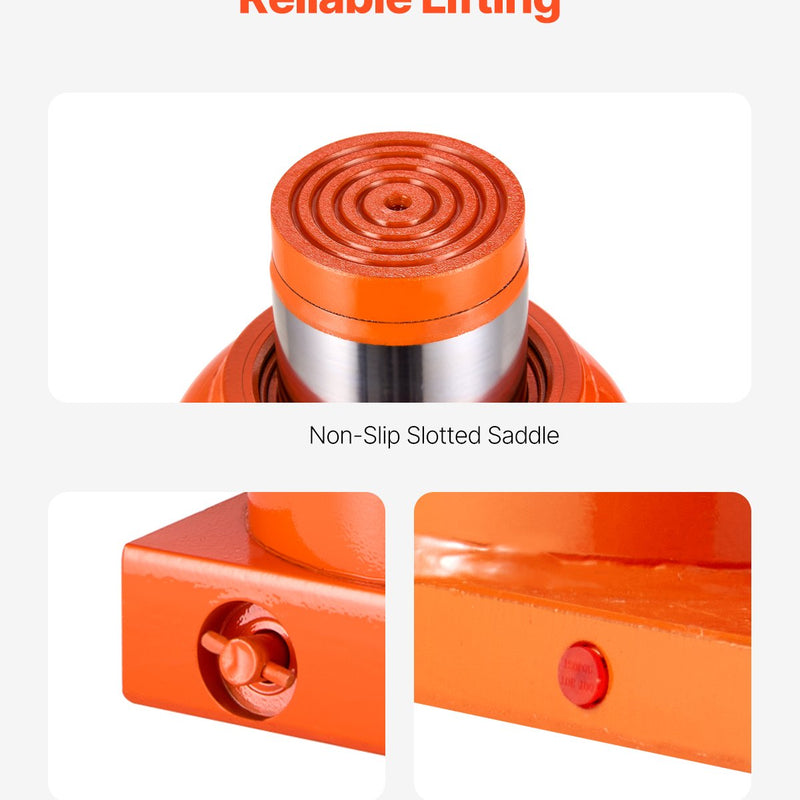 VEVOR Hidrauliskais pudeles domkrats 30 tonnas Manuāls augstais pacēlums automobiļu remonta darbnīcām