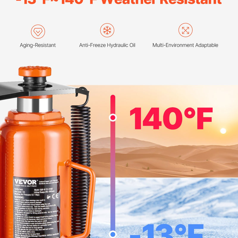 VEVOR пневматический гидравлический домкрат 12 тонн, ручной ручной насос машина для ремонта автомобилей