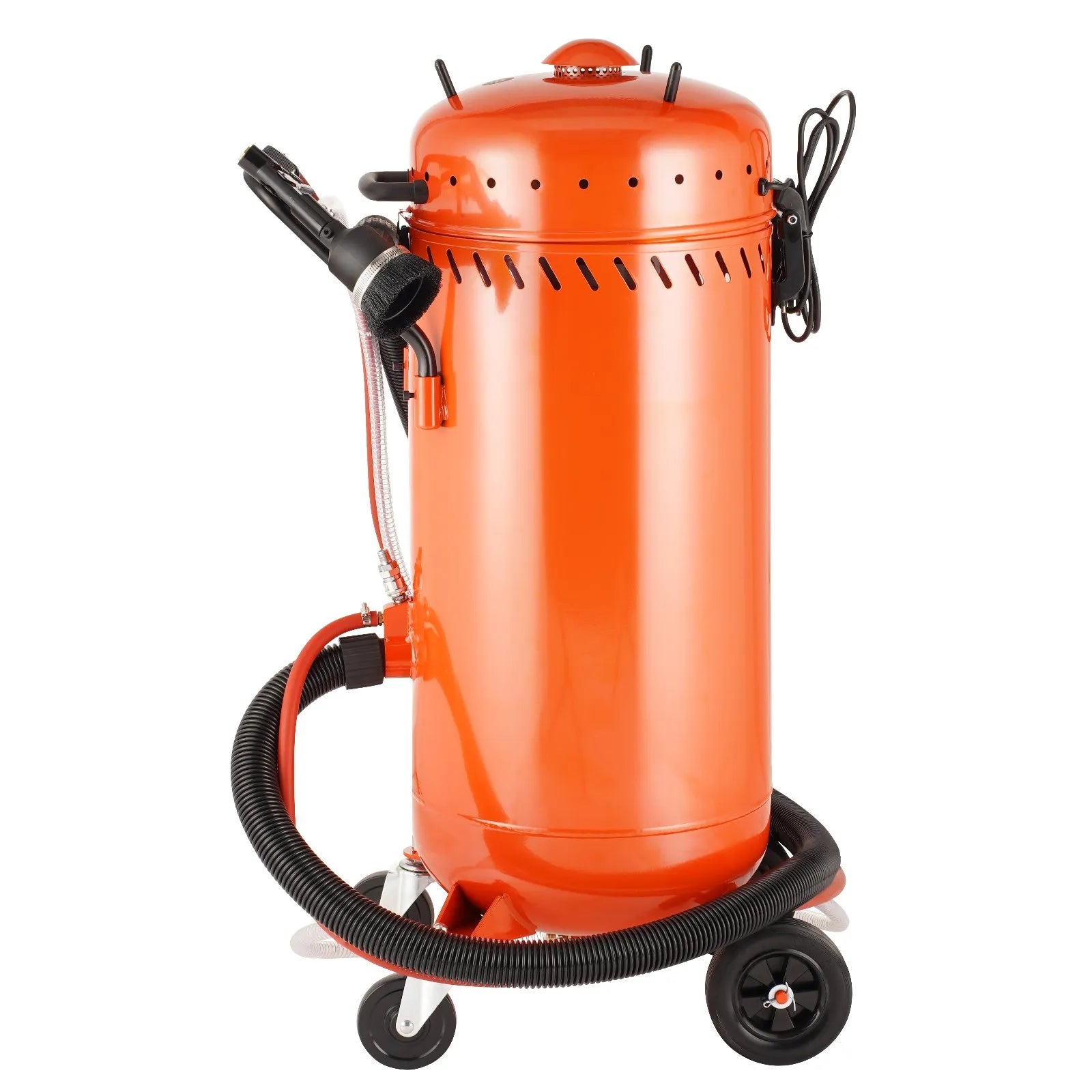 VEVOR 106 l vakuuma smilšu strūklas iekārta ar 1200 W putekļu savākšanas sistēmu un abrazīva recirkulāciju, 4,1–7,6 bar smagās klases smilšu strūklas iekārta