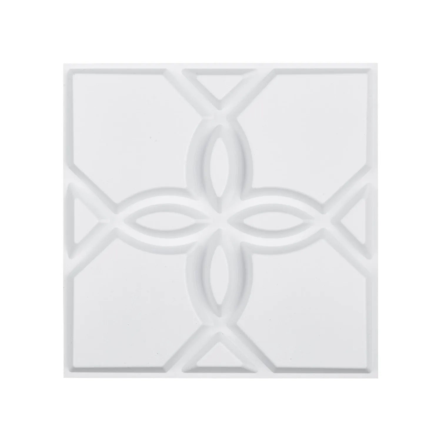 VEVOR 3D sienas paneļi, 33 gab., PVC minimālisma ziedu dizaina flīzes, 300 × 300 mm, kopējais pārklājums 3,0 m², akcenta sienas dekors interjeram griestiem, guļamistabai, viesistabai un spēļu telpai, matēti baltā krāsā