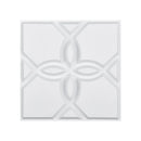 VEVOR 3D sienas paneļi, 33 gab., PVC minimālisma ziedu dizaina flīzes, 300 × 300 mm, kopējais pārklājums 3,0 m², akcenta sienas dekors interjeram griestiem, guļamistabai, viesistabai un spēļu telpai, matēti baltā krāsā