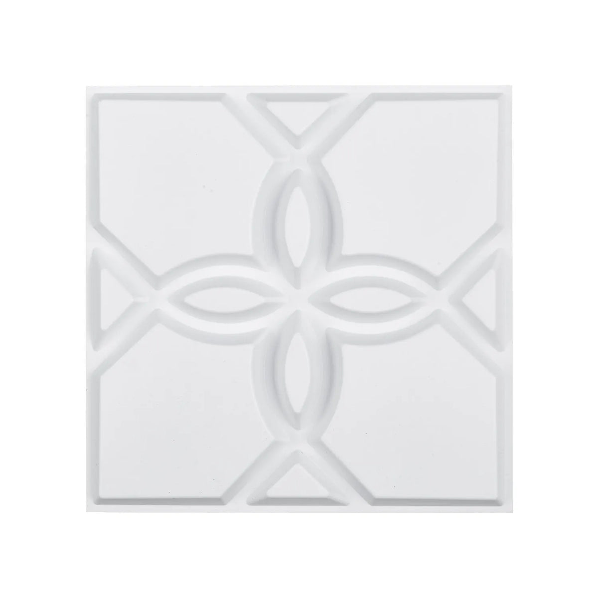 VEVOR 3D sienas paneļi, 33 gab., PVC minimālisma ziedu dizaina flīzes, 300 × 300 mm, kopējais pārklājums 3,0 m², akcenta sienas dekors interjeram griestiem, guļamistabai, viesistabai un spēļu telpai, matēti baltā krāsā