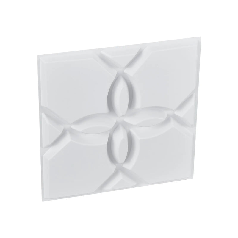 VEVOR 3D sienas paneļi, 33 gab., PVC minimālisma ziedu dizaina flīzes, 300 × 300 mm, kopējais pārklājums 3,0 m², akcenta sienas dekors interjeram griestiem, guļamistabai, viesistabai un spēļu telpai, matēti baltā krāsā