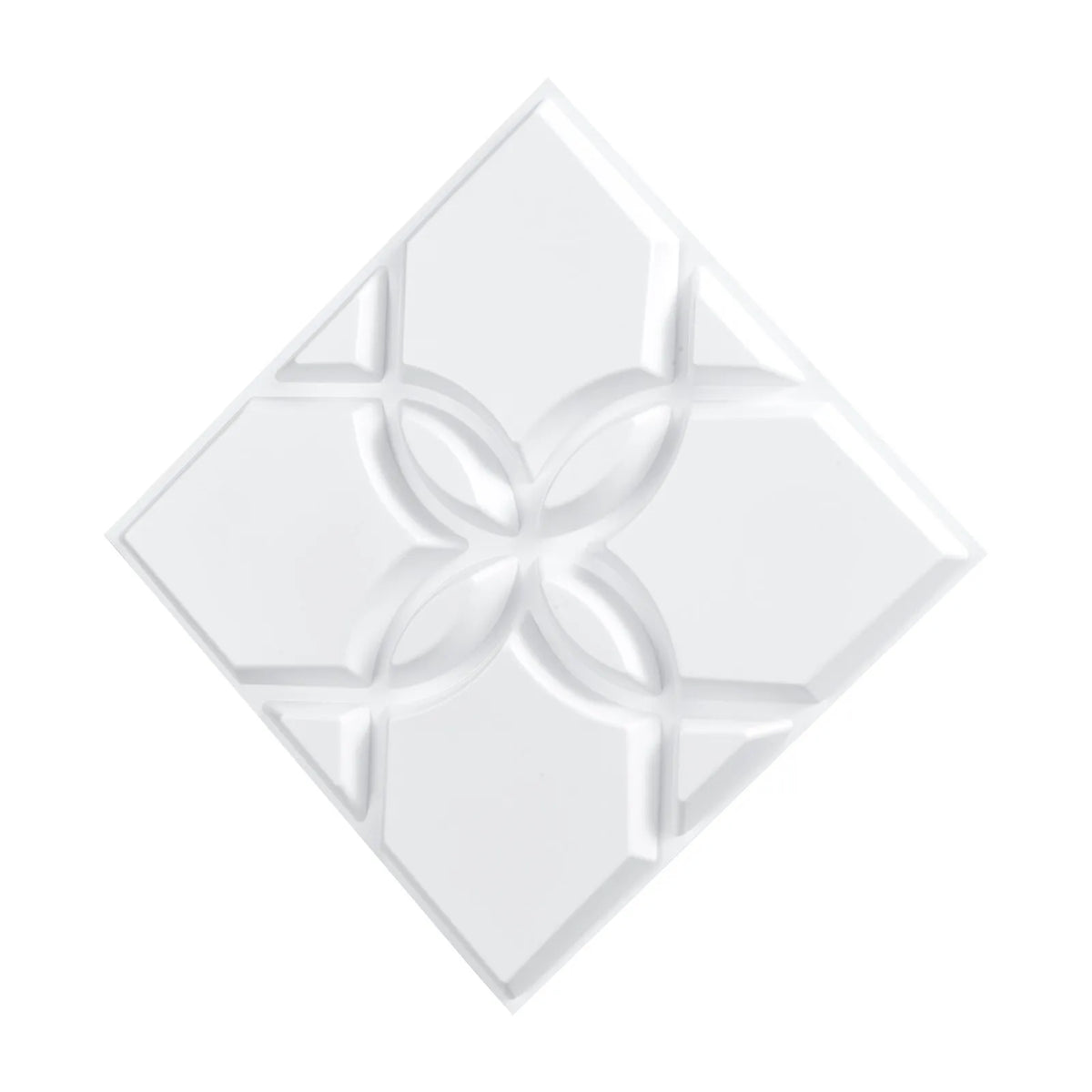 VEVOR 3D sienas paneļi, 33 gab., PVC minimālisma ziedu dizaina flīzes, 300 × 300 mm, kopējais pārklājums 3,0 m², akcenta sienas dekors interjeram griestiem, guļamistabai, viesistabai un spēļu telpai, matēti baltā krāsā