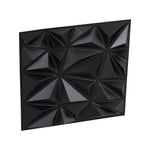 VEVOR 3D sienas paneļi, 33 gab., PVC minimālisma romba dizaina flīzes, 300 × 300 mm, kopējais pārklājums 3 m², akcenta sienas dekors interjeram griestiem, guļamistabai, viesistabai un spēļu telpai, matēti melnā krāsā
