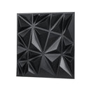 VEVOR 3D sienas paneļi, 33 gab., PVC minimālisma romba dizaina flīzes, 300 × 300 mm, kopējais pārklājums 3 m², akcenta sienas dekors interjeram griestiem, guļamistabai, viesistabai un spēļu telpai, matēti melnā krāsā
