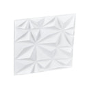 VEVOR 3D sienas paneļi, 33 gab., 300 × 300 mm PVC moderni mākslinieciskie minimālisma romba flīžu paneļi, kopējais pārklājums 3 m², akcenta sienas paneļi interjera dekoram griestiem, guļamistabai, viesistabai un spēļu istabai, matēti baltā krāsā