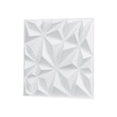 VEVOR 3D sienas paneļi, 33 gab., 300 × 300 mm PVC moderni mākslinieciskie minimālisma romba flīžu paneļi, kopējais pārklājums 3 m², akcenta sienas paneļi interjera dekoram griestiem, guļamistabai, viesistabai un spēļu istabai, matēti baltā krāsā