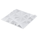 VEVOR 3D sienas paneļi, 33 gab., 300 × 300 mm PVC moderni mākslinieciskie minimālisma romba flīžu paneļi, kopējais pārklājums 3 m², akcenta sienas paneļi interjera dekoram griestiem, guļamistabai, viesistabai un spēļu istabai, matēti baltā krāsā