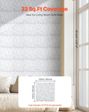VEVOR 3D sienas paneļi, 33 gab., 300 × 300 mm PVC moderni mākslinieciskie minimālisma romba flīžu paneļi, kopējais pārklājums 3 m², akcenta sienas paneļi interjera dekoram griestiem, guļamistabai, viesistabai un spēļu istabai, matēti baltā krāsā