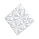 VEVOR 3D sienas paneļi, 33 gab., 300 × 300 mm PVC moderni mākslinieciskie minimālisma romba flīžu paneļi, kopējais pārklājums 3 m², akcenta sienas paneļi interjera dekoram griestiem, guļamistabai, viesistabai un spēļu istabai, matēti baltā krāsā