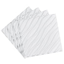 VEVOR 3D sienas paneļi, 12 gab., PVC minimālisma viļņu dizaina flīzes, 500 × 500 mm, kopējais pārklājums 3,0 m², akcenta sienas dekors interjeram griestiem, guļamistabai, viesistabai un spēļu telpai, matēti baltā krāsā