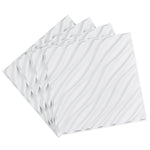 VEVOR 3D sienas paneļi, 12 gab., PVC minimālisma viļņu dizaina flīzes, 500 × 500 mm, kopējais pārklājums 3,0 m², akcenta sienas dekors interjeram griestiem, guļamistabai, viesistabai un spēļu telpai, matēti baltā krāsā