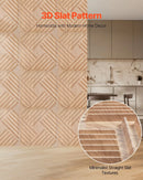 VEVOR 3D sienas paneļi, 12 gab., PVC minimālisma dizaina flīzes, 500 × 500 mm, kopējais pārklājums 3,0 m², akcenta sienas dekors interjeram griestiem, guļamistabai, viesistabai un spēļu telpai, gaiša koka tonī