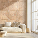 VEVOR 3D sienas paneļi, 12 gab., PVC minimālisma dizaina flīzes, 500 × 500 mm, kopējais pārklājums 3,0 m², akcenta sienas dekors interjeram griestiem, guļamistabai, viesistabai un spēļu telpai, gaiša koka tonī
