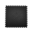 VEVOR savienojamas garāžas grīdas flīzes 513 × 513 × 5 mm, 16 gab., neslīdoši PVC paklāji ar rombveida reljefu, melnas