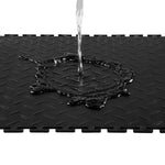 VEVOR savienojamas garāžas grīdas flīzes 513 × 513 × 5 mm, 16 gab., neslīdoši PVC paklāji ar rombveida reljefu, melnas