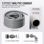 Flexible liquid-resistant non-metallic PVC hose Ø 12,7 mm, 30,5 m