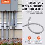 25 mm elastīga šķidrumnecaurlaidīga PVC caurule, 30,48 m, nemetāliska, IP65