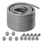 25 mm elastīga šķidrumnecaurlaidīga PVC caurule, 30,48 m, nemetāliska, IP65