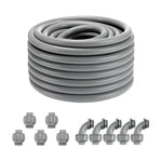 VEVOR šķidrumizturīga elastīga PVC vada aizsargšļūtene Ø 19 mm, 30,5 m
