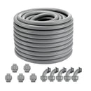 VEVOR šķidrumizturīga elastīga PVC vada aizsargšļūtene Ø 19 mm, 30,5 m