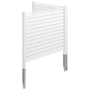 Vinila privātuma žogs 122 × 122 cm, āra ekrāns atkritumu konteineriem un baseina aprīkojumam, kondicioniera norobežojums, komplekts ar žalūziju paneļiem (2 paneļi)