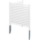 Vinila privātuma žogs 122 × 122 cm, āra ekrāns atkritumu konteineriem un baseina aprīkojumam, kondicioniera norobežojums, komplekts ar žalūziju paneļiem (2 paneļi)