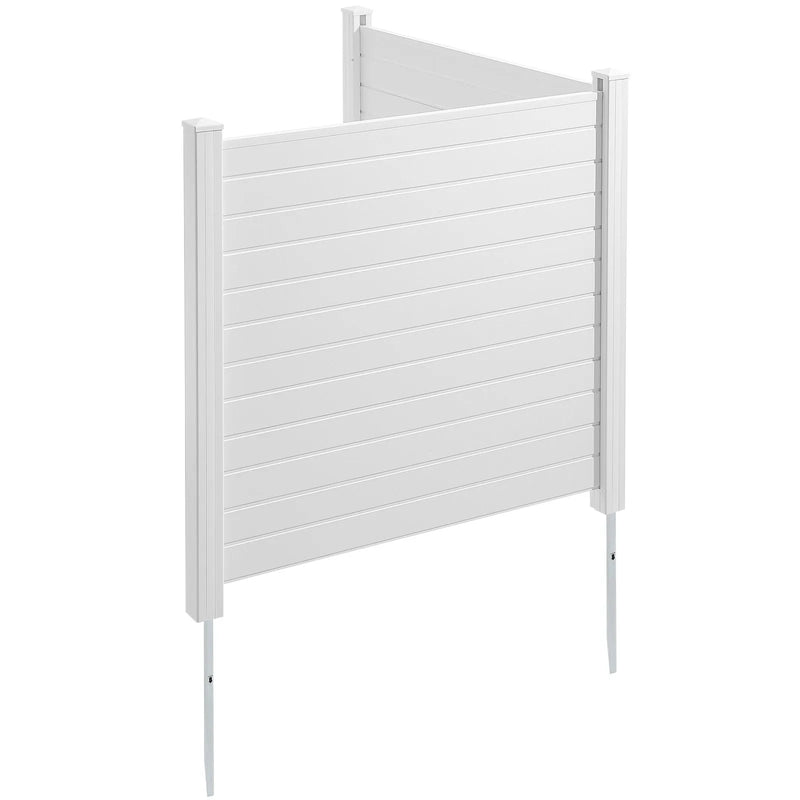 Āra privātuma ekrāns, vinila žogs 127 × 127 cm, horizontāls, 2 paneļi, piemērots atkritumu konteineru un kondicionieru norobežošanai