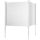 Āra privātuma ekrāns, vinila žogs 127 × 127 cm, horizontāls, 2 paneļi, piemērots atkritumu konteineru un kondicionieru norobežošanai