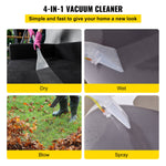 Available in 10 days! VEVOR Wet and Dry Vacuum Cleaner - 20 litres, 1.5 kW 4-in-1 Portable Vacuum Cleaner with Blow and Spray Functions, Remote Control, HEPA and Pump Filtration - Ideal for Home and Car Cleaning
