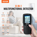 VEVOR 8-in-1 gaisa kvalitātes monitors ar PM1.0 / PM2.5 / PM10 daļiņu skaitītāju, formaldehīda, TVOC, temperatūras un mitruma mērīšanu, AQI mērītājs lietošanai telpās un ārā ar trauksmes sliekšņiem