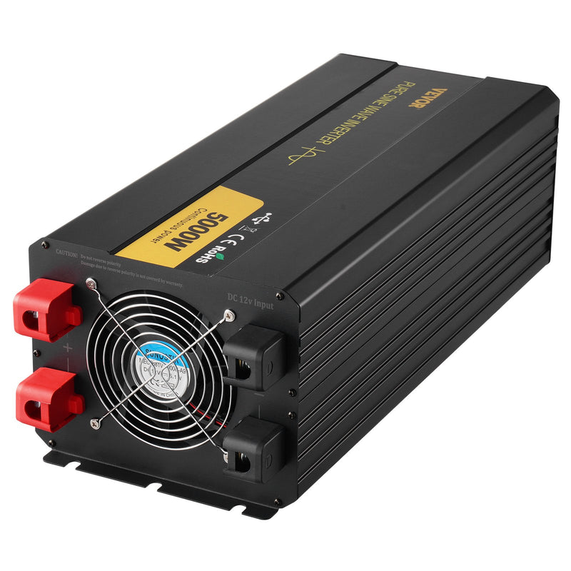 VEVOR pure sine wave inverter power converter 5000 W DC12V to AC230V inverter LCD