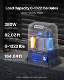 VEVOR Automātiskais bīdāmo vārtu atvērējs 280 W, elektrisks motors vārtiem līdz 25 m un 816 kg, neilona zobratu sliede, infrasarkanais sensors un 2 tālvadības pultis, piebraucamo vārtu atvēršanas sistēma