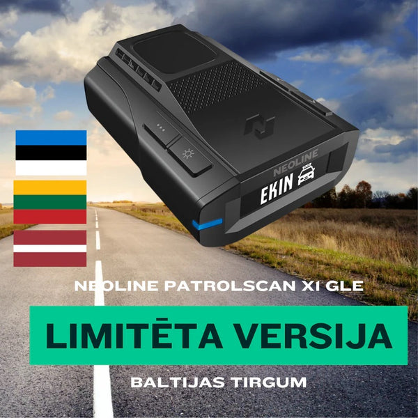 77Ghz Limitēta versija Latvijai_Neoline Patrolscan X1 GLE ar iebūvētu smart atpazīšanas sistēmu paredzētu Baltijas reģionam un Eiropai W-Band detektēšana – uztver policijas radarus 77 GHz frekvencē