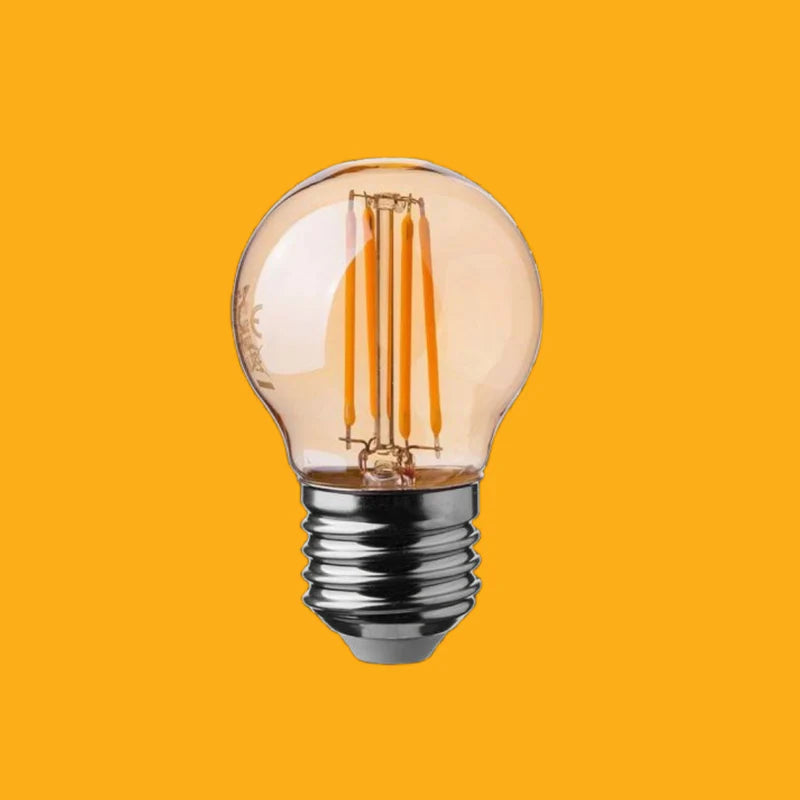 5m E27 light string with 10 included 4W LED filament G45 amber, 2200K, 0.5m x10 plinths, waterproof IP65, AC220-240V, 1.4kg, black, with 220V socket at the end and plug at the beginning, can be connected in series