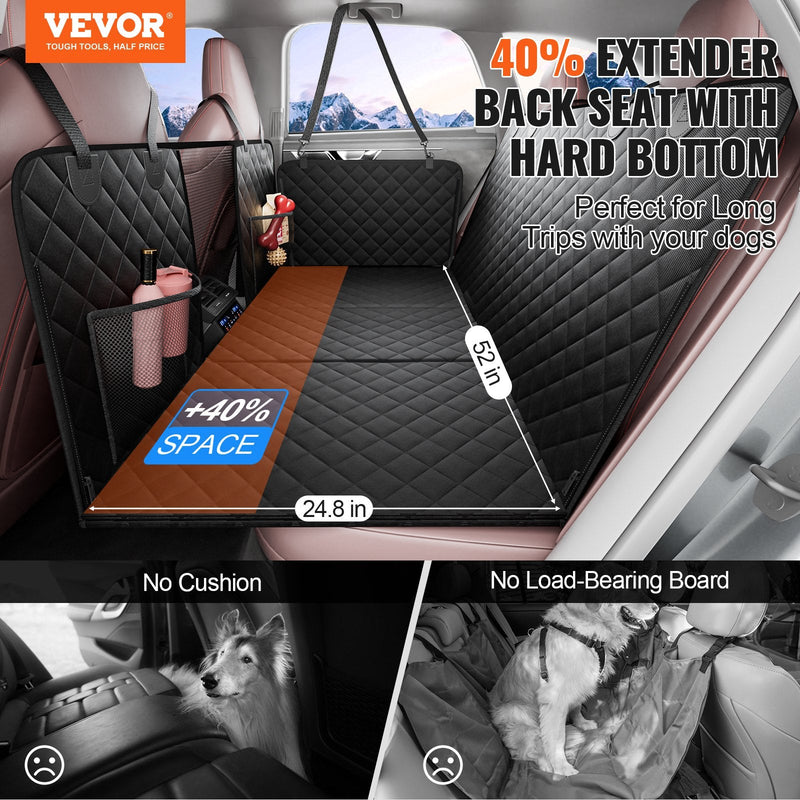 VEVOR Ūdensnecaurlaidīgs suņu sēdekļa pārvalks 1320 x 630 mm, 600D, automašīnām