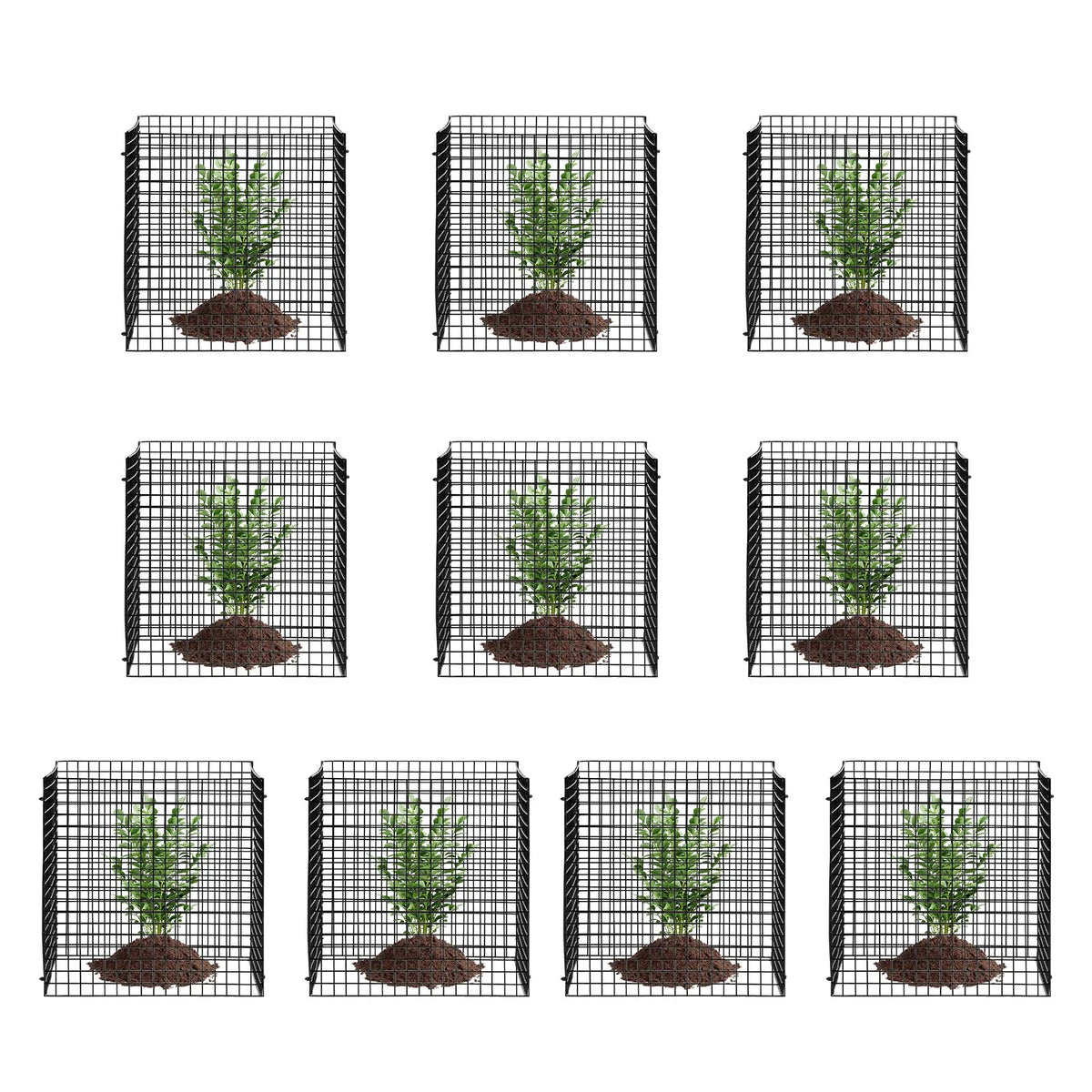 10 gab. augu aizsargi pret dzīvniekiem, 30 x 30 cm augu balsti dārzeņiem