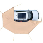 VEVOR 270° auto sānu nojume, 12,4 m², vadītāja puses nojume transportlīdzeklim, ūdensizturīga ar UV50+ aizsardzību, brīvi stāvoša visu laikapstākļu nojume SUV, furgoniem un pikapiem, kempingam, ar pārnēsāšanas somu