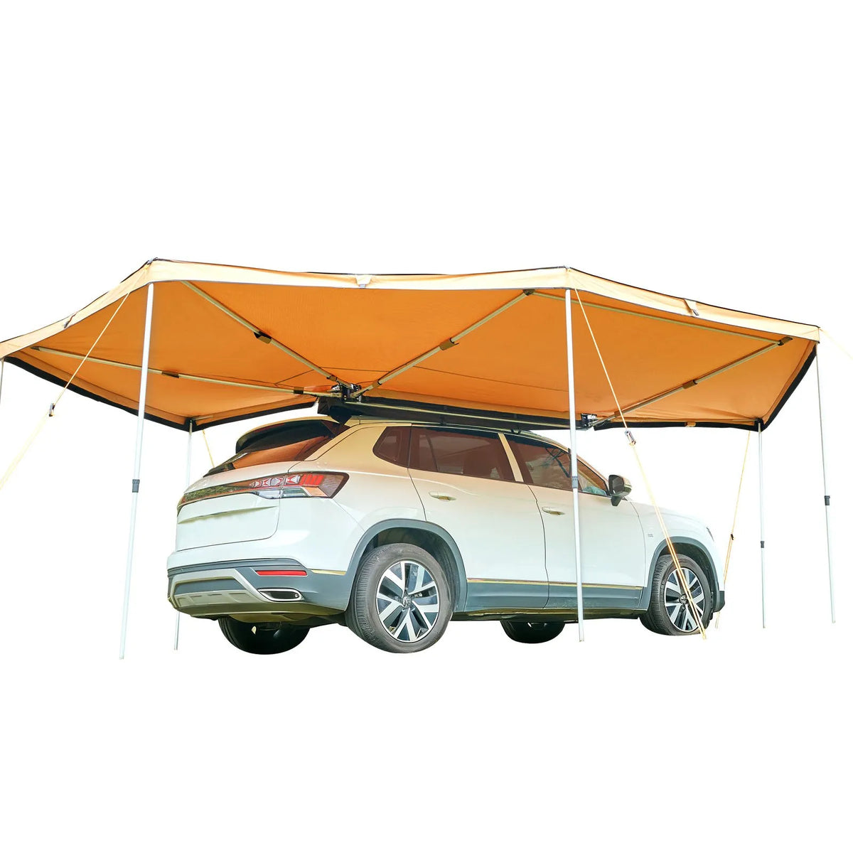 VEVOR 270° auto sānu nojume, 12,4 m², vadītāja puses nojume transportlīdzeklim, ūdensizturīga ar UV50+ aizsardzību, brīvi stāvoša visu laikapstākļu nojume SUV, furgoniem un pikapiem, kempingam, ar pārnēsāšanas somu