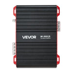 VEVOR monobloka automašīnas pastiprinātājs, 1500 W RMS MAX, stabils pie 1/2/4 Ω, 1 kanāla D klases automašīnas audio pastiprinātājs ar tālvadības subwoofera līmeņa kontroli, zemo frekvenču filtru un basu pastiprinājumu, komplektā skaļuma regulators